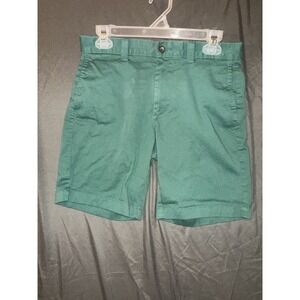 J Crew Chino Shorts Mens 30 Green 9" Inseam Khaki Flat Front Casual Preppy Golf